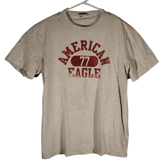 American Eagle vintage vault tshirt mens M Medium gray graphic tee single stitch - Picture 1 of 9
